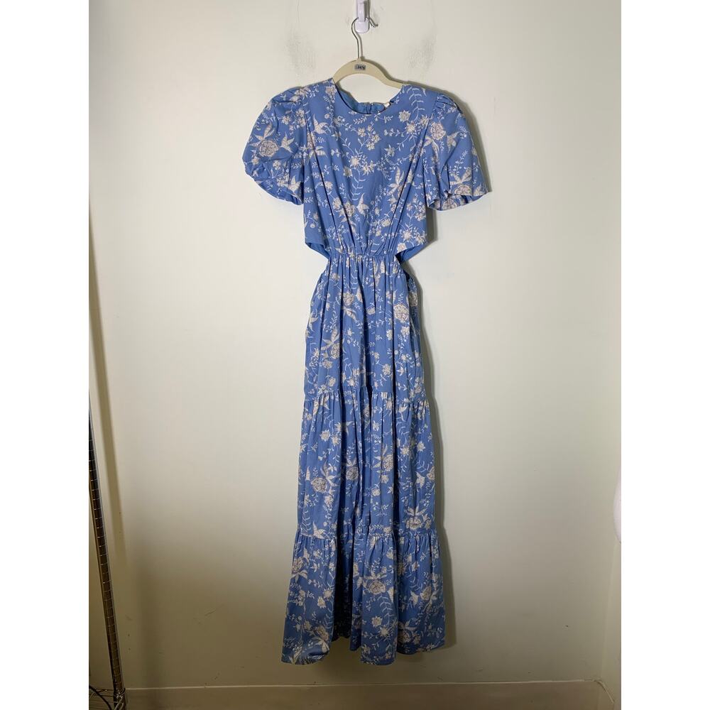 Wayf Blue Floral Mini Dress